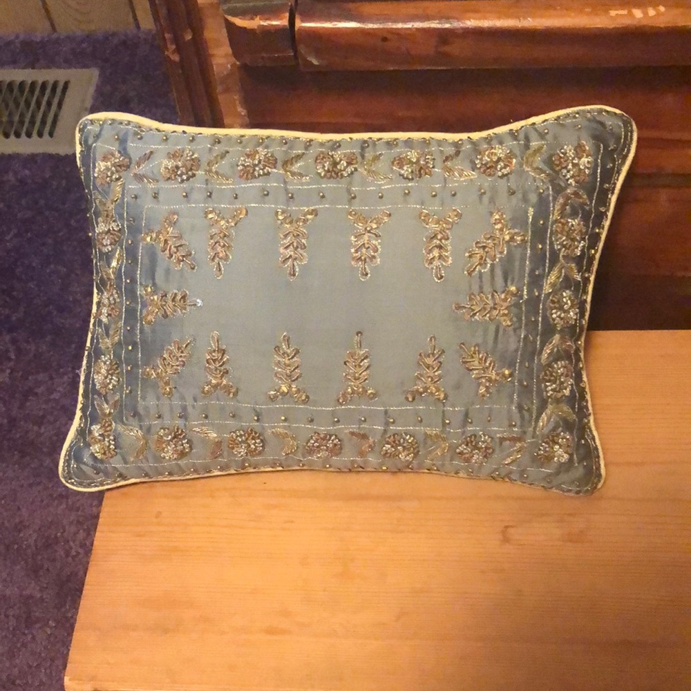 Sparkly Small Accent Pillow with Beads from Pottery Barn San Francisco, Ca.